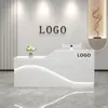 Balcão de Bar, Balcão de Caixa Registradora, Acabamento Fosco, Balcão Pequeno para Salão de Beleza, Mesa de Bar Comercial Simples e Moderna, Balcão de Recepção de Empresa