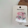 Set de Pasador y Liga para el Cabello de Niña con Corazón de Fresa y Encaje, Pinza para el Cabello, Pinza Lateral, Banda Elástica