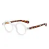 Gafas Personalizadas de Diseño Original con Patrón de Olas Anti-Luz Azul para Miopía para Hombres y Mujeres 8664 Retro Japonés Montura Redonda Lente Plana Montura
