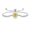 Pulsera de Girasol con Piedras Preciosas de Colores de Venta Caliente en Tiktok con Diamante de Alto Carbono Ultra Brillante Corte Rosa Joyería, Dropshipping Transfronterizo Transmitido en Vivo
