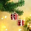 Adornos navideños de plástico, medias navideñas, muletas, colgantes, pequeños adornos para árboles de Navidad.