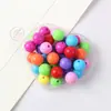 Atacado do Fabricante Contas Redondas Sólidas de Acrílico Coloridas Kit de Material Artesanal DIY para Crianças Conjunto de Miçangas
