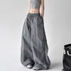 Pantalones cargo de paracaídas de pierna ancha para jazz para mujer, largos hasta el suelo, estilo coreano de otoño, holgados, fluidos, casuales, de secado rápido