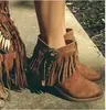 Nuevas botas de moda retro británicas con flecos botas cortas JGB2019N0009039