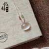 Colar com Pingente de Cabeça de Gato Pedra Olho de Gato Corda Trançada, Corrente Multicolorida Fofa para Clavícula de Gato, Acessórios Simples para Meninas, Atacado