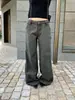 Yuyi Novo Estilo 2025 Outono Jeans de Trabalho Retrô Americano Calças Casuais Soltas Slim Femininas Mulher C7133