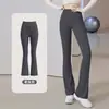 Pantalones de yoga deportivos lulu nuevos de primavera y verano, pantalones de fitness transpirables de secado rápido, pantalones de pierna ancha acampanados de cintura alta adelgazantes