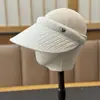 Nuevo Sombrero de Visera Plegable de Moda de Verano con Ala Grande para Protección Solar, Versátil Casual Vacaciones Ciclismo Protección UV Moderno