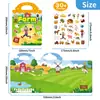 Pegatinas de Gel Portátiles Transfronterizas Libro Silencioso Reutilizable Escena DIY Diversión Juguetes Educativos para Niños Aprendizaje Temprano