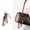 Cordón con mosquetón y borla de múltiples nudos de doble cuerda para exposiciones, accesorios conmemorativos, colgantes y accesorios para mochilas de venta física