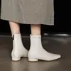 Botas Elásticas Adelgazantes Talla 34 a 42 para Otoño e Invierno, Zapatos de Mujer Versátiles para Viajes Diarios, Punta Cuadrada, Tacón Grueso, Botas de Moda Negras de Comercio Exterior Transfronterizo