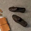 Mocassins de Couro Genuíno para Mulheres, Sapatos Slip-On de Solado Macio para o Dia a Dia, Sapatos Flats de Couro com Forro de Pele de Ovelha