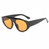 2024 Transfronterizo Nuevo Marco Grande Estilo Y2K Tendencia de Moda Gafas de Sol para Mujer Estilo Futuro Sesión de Fotos Callejera Gafas de Sol con Protección Solar Hombres