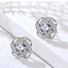 Cross-border europeu e americano de cobre micro-incrustado zircão de quatro folhas trevo oco colar completo diamante zircão pingente conjunto de joias femininas