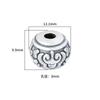 Cuentas de grano antiguo de 12 mm cuentas de plata esterlina s999 cuentas de plata retro pulsera de juego de texto diy cuentas superiores accesorios de plata