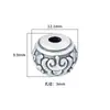 Cuentas Espaciadoras Patrón Vintage de 12 mm Plata Pura S999 Cuentas Sueltas Retro Joyería DIY Pulsera Cuentas Superiores Accesorios de Plata