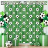 Cortina de flecos temática de fútbol transfronteriza, decoración de fondo para fiesta de cumpleaños, accesorios de ambientación de escena temática deportiva para niño