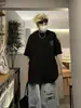 Camiseta Gruesa Estilo Americano Calle Algodón Puro Marca de Moda Estilo Europeo y Americano Estampado de Mariposa Manga Corta Verano Hombre Hombro Media Manga