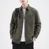 Nueva colección otoño/invierno 2026: Camisa retro de estilo japonés con retazos y manga larga, camisa de trabajo, prenda exterior casual de estilo americano holgada