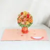 Nueva Tarjeta de Felicitación 3D Pop-Up para el Día de San Valentín con Sobre Rojo, Diseño de Sol Grande, Flores Desmontables, Regalo de Agradecimiento, Tarjeta de Bendición Hecha a Mano al por Mayor