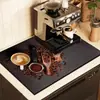 Tapete absorvente de secagem rápida para máquina de café de lama de diatomáceas transfronteiriça, tapete de drenagem para mesa de cozinha, tapete isolante de luxo leve para mesa de jantar, atacado