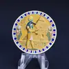 Moneda Conmemorativa del Dios Horus del Antiguo Egipto, Medalla Conmemorativa UV con Relieve Doble Cara, Insignia Metálica de Pirámide y Faraón
