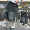 Calças de Verão para Meninos 2026 Novo Estilo Moda Coreana Infantil Shorts Jeans Finos Shorts de Verão Calças Cargo Versáteis