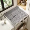 Alfombrilla para lavadora estilo persa, cubierta de tierra de diatomeas, cubierta impermeable, cubierta superior para microondas y refrigerador, cubierta a prueba de polvo
