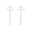 Brinco de Resina Acessórios DIY Suporte de Pérola Piercings Studs Transparente Invisível Pinos de Tigela