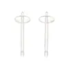 Cabeza de Resina Tazón Aguja Portaperlas Accesorios No Alérgicos Pendientes de Resina Joyería DIY Cuentas Portavasos Vacío Pendientes Transparentes