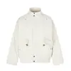 Chaqueta de trabajo de diseño de alta gama estilo callejero americano con cuello alto para hombres y mujeres, nuevo abrigo casual versátil de moda de otoño