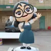 Escultura IP luminosa de PRFV personalizada mascote de grande empresa figura de desenho animado fábrica de origem instalação no local