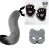 Cosplay Orejas de Gato Aro para el Cabello Accesorios de Cola de Gato Hechos a Mano Lindo Gato Madre Animal Oreja Accesorios para el Cabello Accesorios de Cola de Animal Traje
