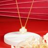 Collar de Trébol de Cuatro Hojas con Lazo Chapado en Oro Vietnamita Anillo de Alta Gama Pulsera de Cinco Flores Compromiso Adornos Falsos de Oro Joyería
