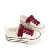 Zapatillas de Lona con Suela Gruesa Otoño 2025 Transpirables Nuevas Versátiles Nicho Casual Alto Valor Para Viajar Estilo Hong Kong Retro