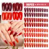 Venta Caliente Transfronteriza 96 Piezas Color Puro Mate Esmerilado Uñas Trapezoidales Presionar Uñas Manicura Uñas Portátiles Accesorios