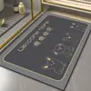 Tapete de Chão para Banheiro Desenho Animado Absorvente de Água Antiderrapante Diatomito Tapete para Pés Doméstico Resistente ao Desgaste Limpável Sem Lavagem Tapete de Chão para Banheiro Banheiro