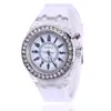 Relógio de pulso luminoso com strass LED, estilo Harajuku, tendência da moda coreana, para homens e mulheres, estudantes, casal, de gelatina, com ponteiro de quartzo