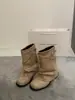 Botines estilo Martin adelgazantes para mujer, nuevo estilo de verano, de suela plana, súper elegantes, botas de pierna apilada, gamuza, con hebilla de cinturón, botines cortos estilo chimenea