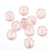 Pendientes de cristal con forma de corazón, cuentas planas, facetadas, con agujeros grandes, hechos a mano, material de bricolaje, accesorios de joyería Yiwu