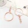 Accesorios para joyería diy materiales hechos a mano cadena de cuatro secciones llavero electrochapado llavero de juguete cadena colgante venta al por mayor de fábrica