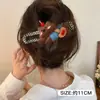 Presilha de cabelo de crocodilo com laço fofo para mulheres, presilha de garra de cabelo super estilosa 2026, acessório de cabelo