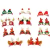 Nuevo Sombrero de Navidad para Mascotas Clip de Gorro de Navidad de Reno Gato y Perro Lindos Decoraciones para Fiesta de Navidad