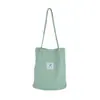 Bolso Tote de Moda Nuevo Estilo Coreano para Mujer, Bolso de Hombro Artístico de Pana de Gran Capacidad, Bolso de Hombro Color Sólido Versátil Casual para Mujer