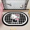 Alfombra de Piso de Barro Diatómico de Anime de Dibujos Animados para el Hogar, Entrada de Baño, Alfombra Absorbente de Agua, Fácil de Limpiar, Alfombra de Piso de Baño, Dropshipping