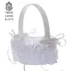 Estilo Occidental Boda Borla de Perlas Lazo Grande Flor de Novia Cesta de Flores Cesta de Flores de Boda Boutique Suministros de Boda