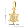 Colgantes de Animales Lindos Transfronterizos, Elementos Adorables de Oso y Delfín, Accesorios de Colgante de Acero Inoxidable Personalizados DIY Incrustados con Diamantes
