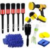 Amazon Hot Sale Car Wash Tool Brush 14 Detalhes Escova Gap Escova Elétrica Broca Escova Saída de Ar Escova Conjunto de Combinação de Lavagem de Carro
