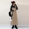 Vestido largo con capucha y cuello alto, estilo japonés y coreano, para mujer, talla 939