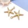 Serie Océano Dorado Cobre Chapado en Oro de 18k Joyería Colgante Hecho a Mano Estrella de Mar Tortuga Caballito de Mar Accesorios para Collar